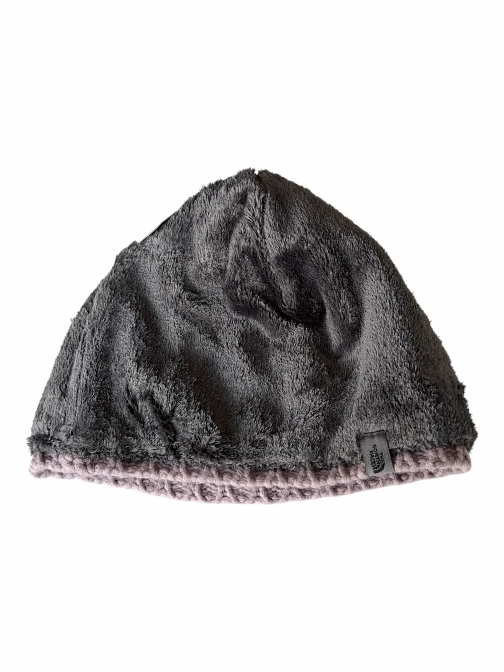 The North Face Briar Beanie Fair Isle Knit Hat Lavender Gray Cream Winter Sports